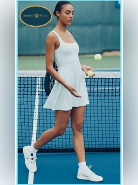 NWT Beyond Yoga Charmed Mini Dress XS baby blue